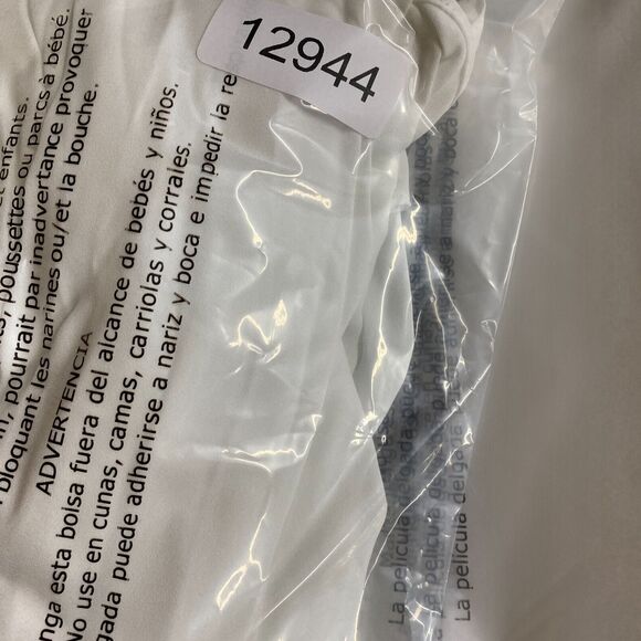 Trouve Blouse Women S Small White Round Neck Cold Shoulder Long Sleeve Hook&Eye - Picture 9 of 9